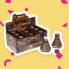 Emoji Poop Slime-behållare i chokladbrun färg med smiley-emoji, rolig leksak för barn