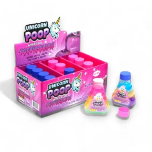 Unicorn Poop Slime 160g med regnbågens glittrande slem