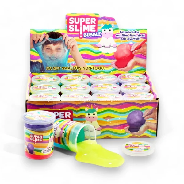 Unicorn mix slime 140g med en magisk blandning av färger i transperent slime