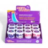 Lila Slime Mix med vikt på 135g, blandning av lila, vit och rosa färger i en burk