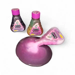 Unicorn Poop Slime med flera färger och glittrande effekt