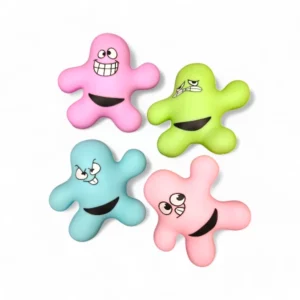 Färgglada Squishy figurer i grupp för stressavlastning