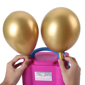 Elektrisk ballongpump för snabb och enkel uppblåsning av ballonger vid fester och evenemang.