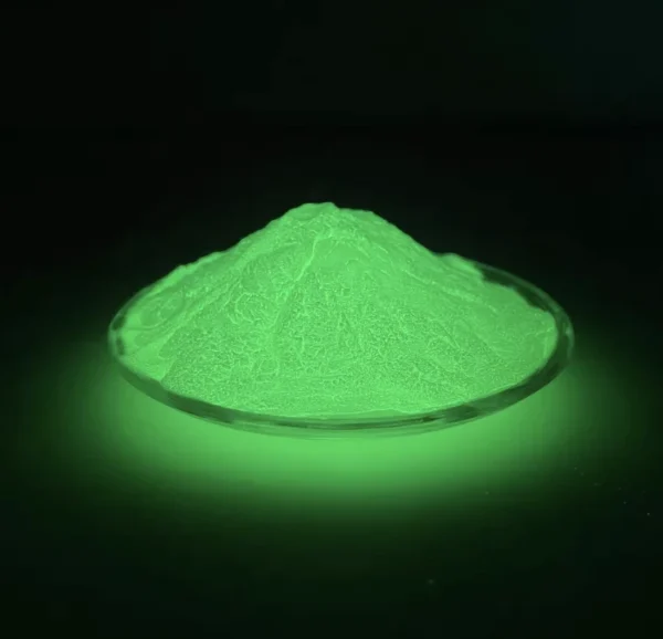 Neon Glow Slime Powder som lyser intensivt i mörkret, perfekt för kreativa slimeprojekt