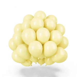 En bunt eleganta gula ballonger för fest och dekoration