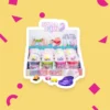 Glittrande Super Slime-set i pastellnyanser med leksak i varje bägare för barnens lek