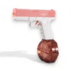 Elektrisk rosa-vattenpistol med stor trumma för vatten