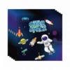 Servetter med rymdmotiv och texten 'Outer Space'