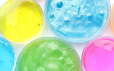 Färgpsykologi olika färger av slime