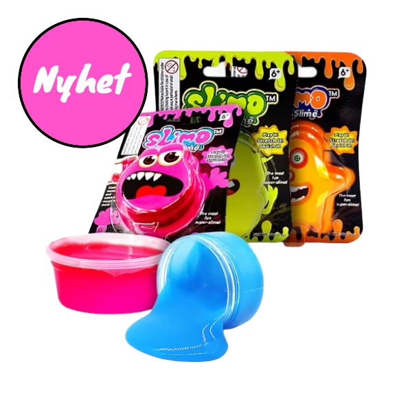 Slimo multi-pack med olika färger och former, nyhet hos SlimeCity