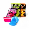 Färgglatt Slimo-slime i rosa och blå färg