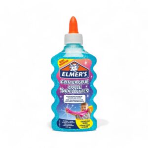 Elmers blå glitterlim för pyssel och slime – 177 ml flaska