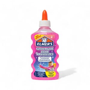 Elmers rosa glitterlim för pyssel och slime – 177 ml flaska