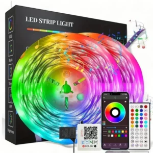 LED Strip Neon ljusslinga med musiksynkronisering och timerinställning