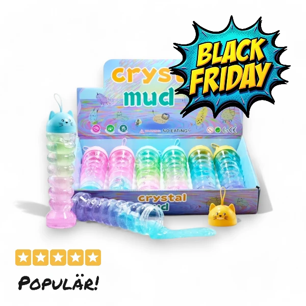 Gelly Mud Slime Set - färgglada och genomskinliga behållare för barn, Black Friday-deal