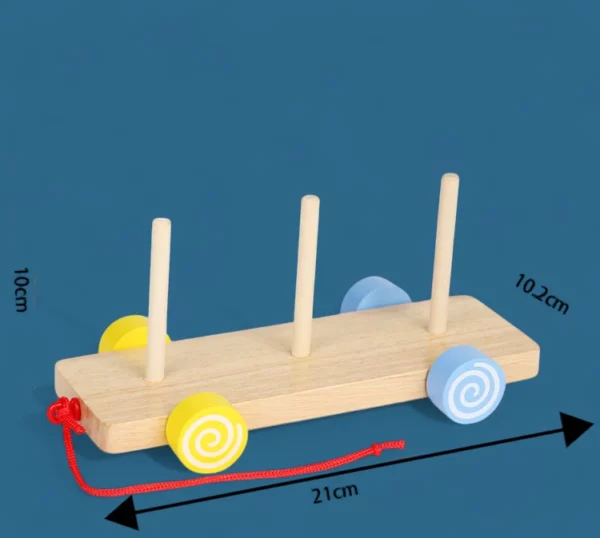 Montessori dragleksak med måttangivelser