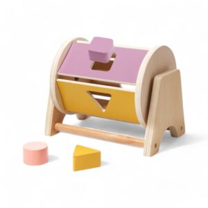 Montessori snurrtrumma med avtagbar rosa panel
