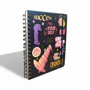 Spiral Notebook stående med positivt omslag