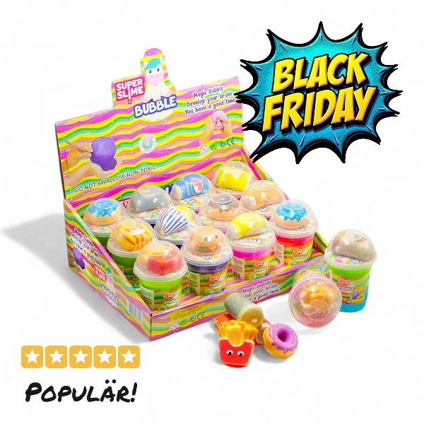 Super Slime Bubble Set - populär barnleksak med roliga former och färger, Black Friday-erbjudande