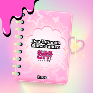 Den Ultimata Slime Guiden - E-bok med slime-recept från SlimeCity Studios, perfekt för att skapa roliga och kreativa slimes hemma.