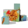 Magnetiska djurpussel – Tiger i 3D byggd med magnetiska pusselbitar.