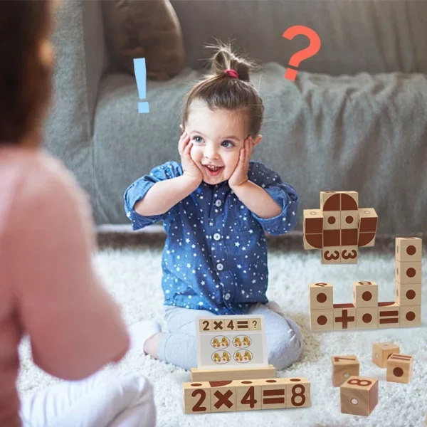 Barn som leker med magnetiska sifferklossar och löser matematiska problem.