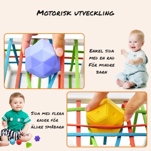 montessori box för bebis med motorisk träning