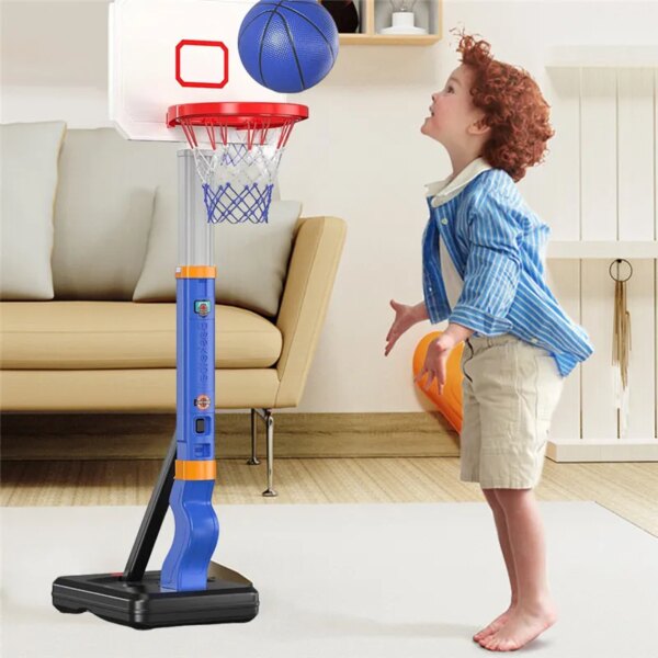 Justerbart basketställ för barn – 70–138 cm höjd - Bild 4
