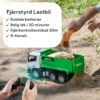 Radiostyrd lastbil för barn med grön hydraulisk tippfunktion
