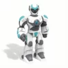 Radiostyrd robot leksak för barn i vit och blå design