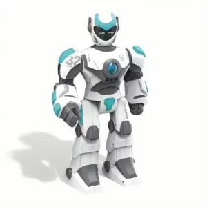 Radiostyrd robot leksak för barn i vit och blå design