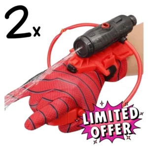 Spindelmannen vattenpistol 2-pack – handmonterad vattenleksak med stark stråle, perfekt för sommarens vattenkrig